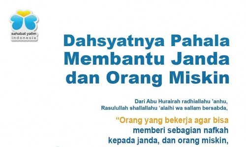 DAHSYATNYA PAHALA MEMBANTU JANDA DAN ORANG MISKIN