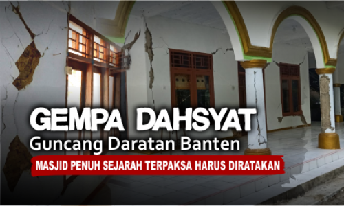 Masjid Rusak Parah Akibat Gempa Pandeglang M 6,6